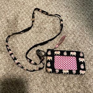 Vera Bradley lanyard with card holder